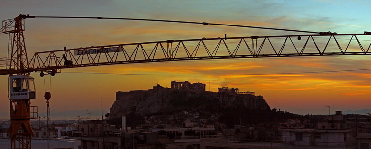 Akropoli under construction panorama