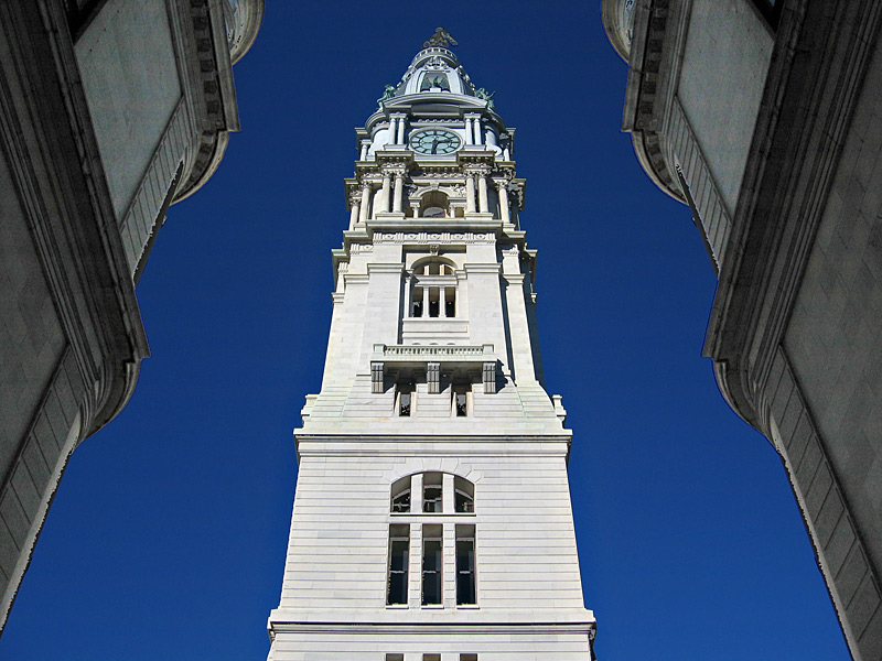 Looking up at City Hall from South Broad Street, Philadelphia *