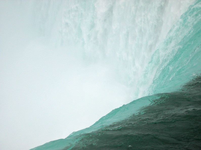 Looking into the top of Horseshoe Falls