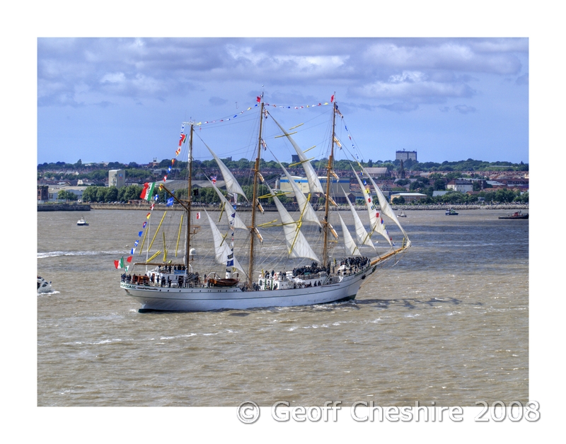 Cuauhtemoc (Mexico) during the Parade of Sail (HDR)