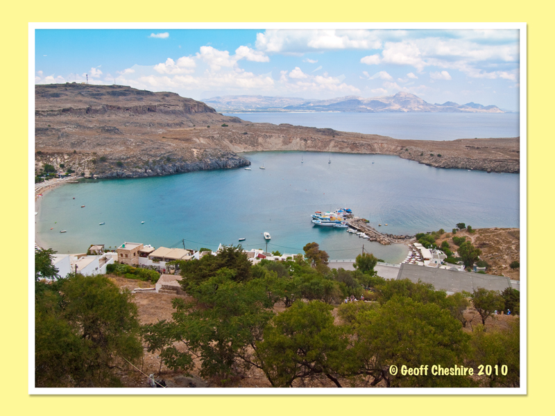 From the acropolis, Lindos