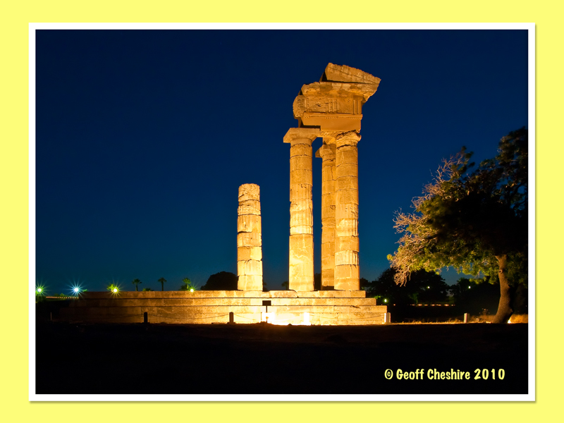 Acropolis at night, Rhodes Town
