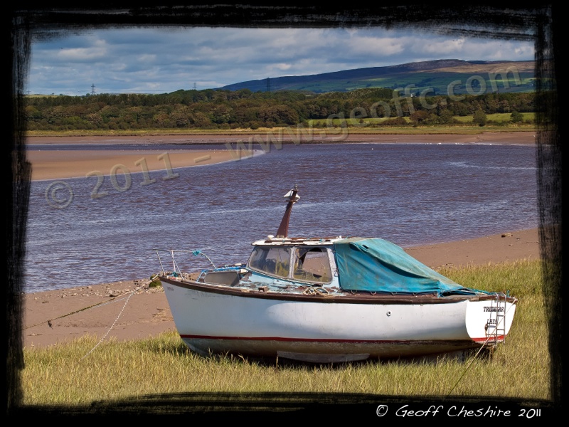 Beached alongside the River Lune, Lancashire