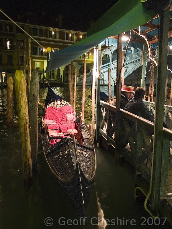 Gondola at night