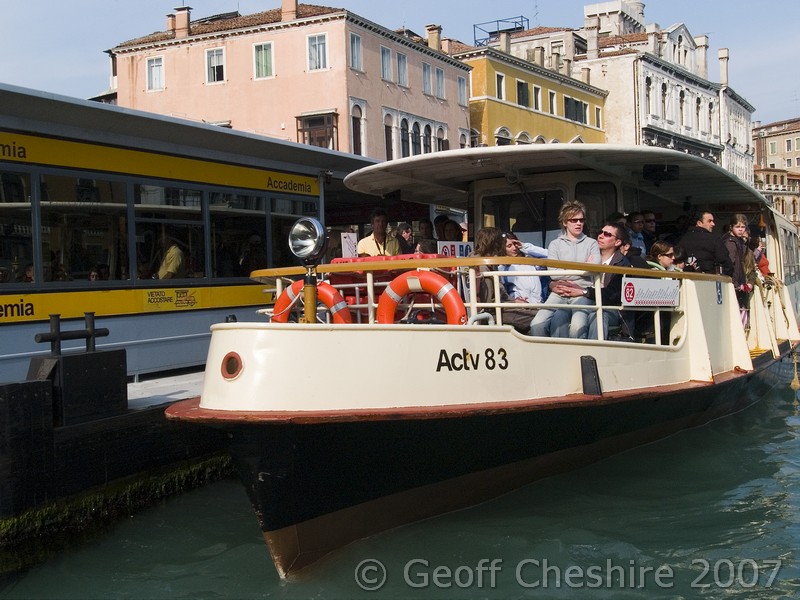 Vaporetta on the Grand Canal