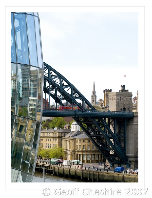 The Tyne bridge abd Gateshead Sage theatre