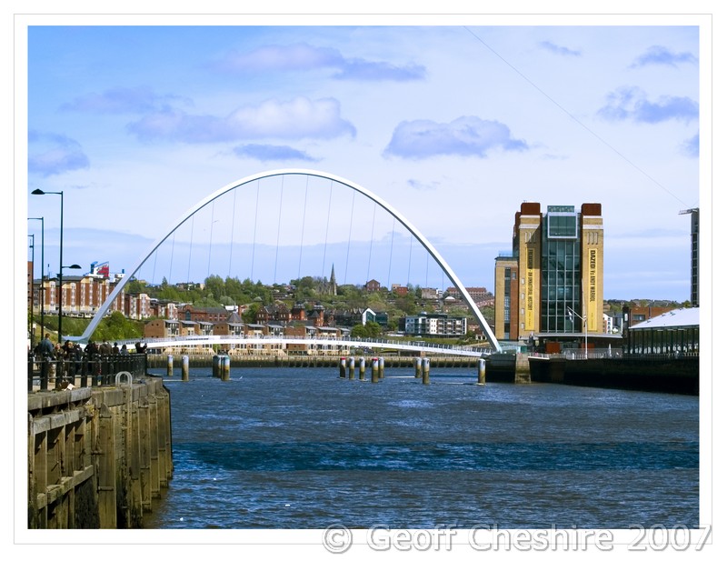 The Millennium Bridge and Baltic Arts center