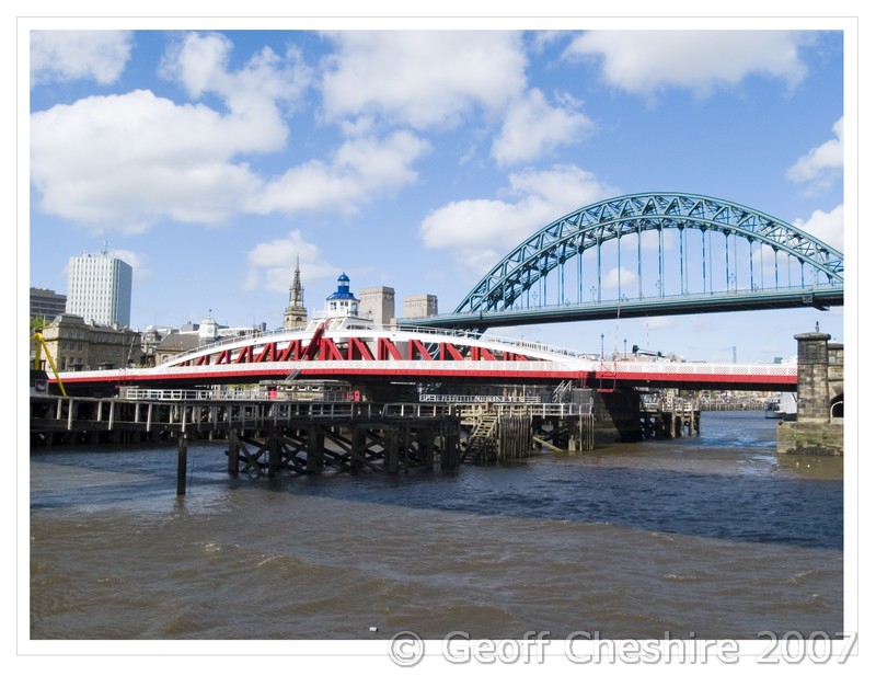 The swing bridge & Tyne Bridge