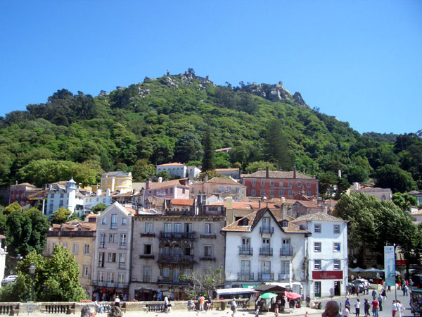 The town of Sintra and the Moor Castle