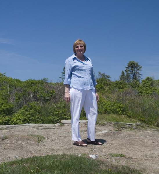 Claudia on the Maine Coastline