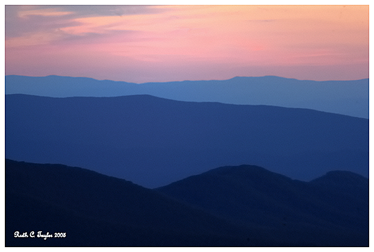 Blue Ridge Mountain Sunset