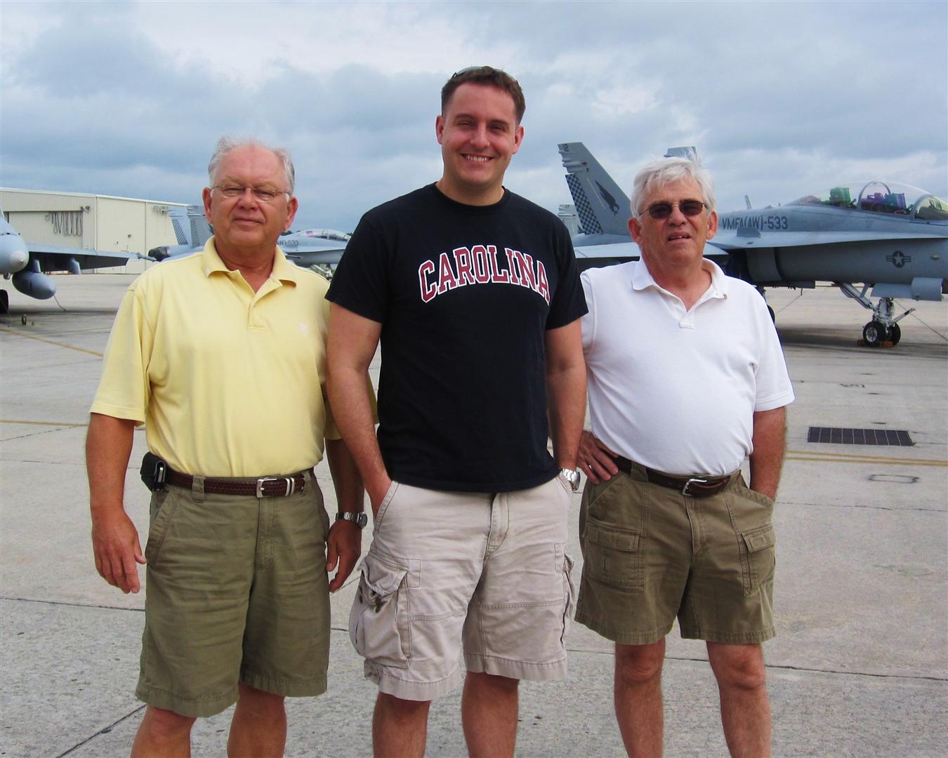 Getting a quick tour from a younger fraternity brother and F-18 pilot at MCAS, Beaufort