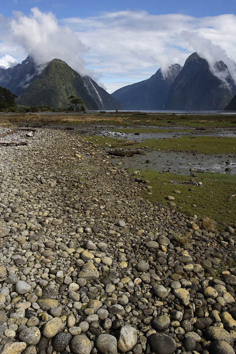 Pebbles on Milford Sound