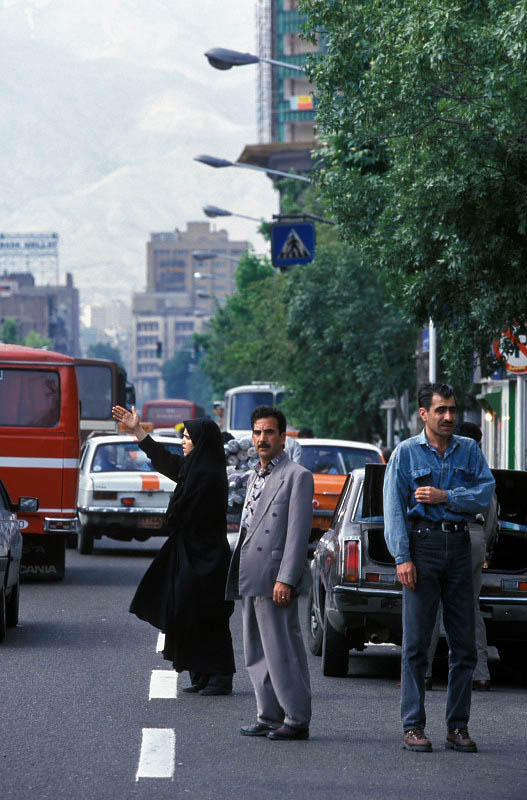 Tehran, flaging a cab