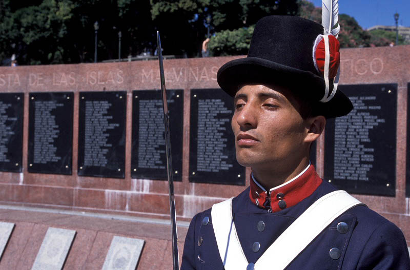 Soldier at Malvinas Memorial