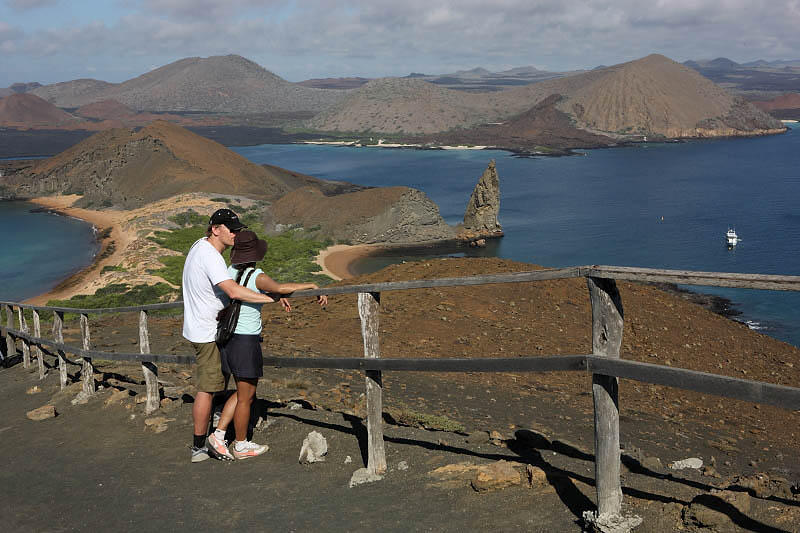 View from the summit of Bartolom Island