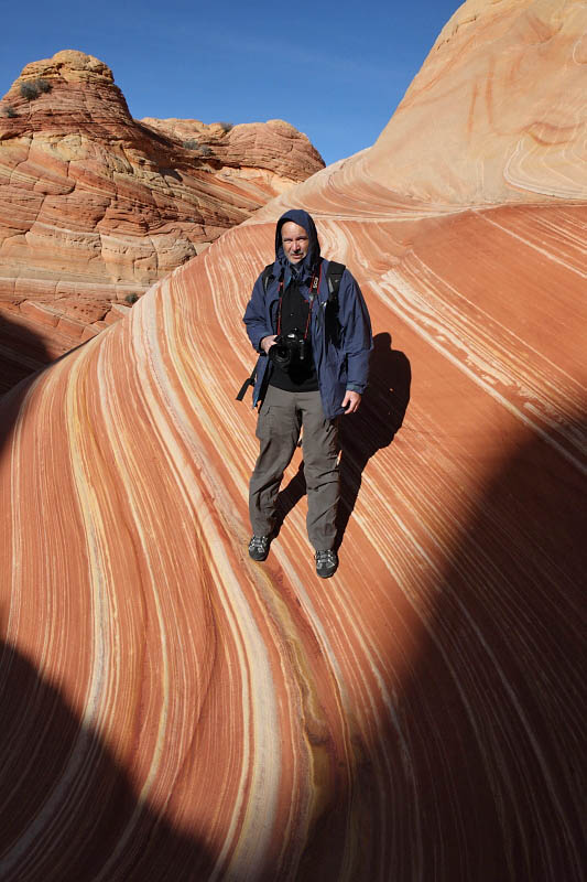 Me at the Wave in a windy day