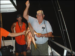 A NICE STRING OF SNAPPERS