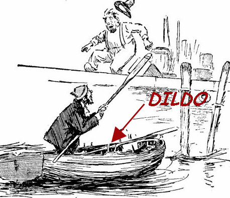 LOCATION OF A DILDO ON A DORY