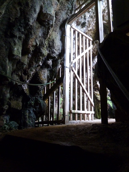 Underground cave entrance