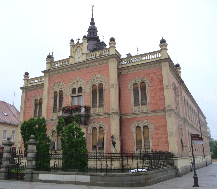 Pink Marble Building in Novi Sad, Serbia