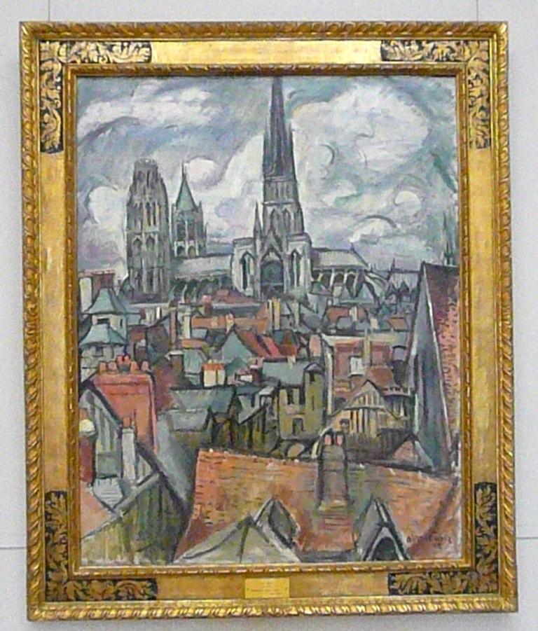 Roofs and Cathedral in Rouen (Othon Friesz 1908)