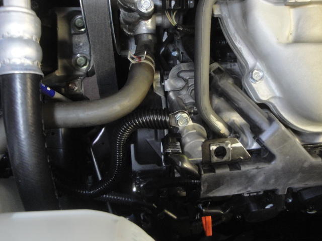 and final ground point under hood at engine block.