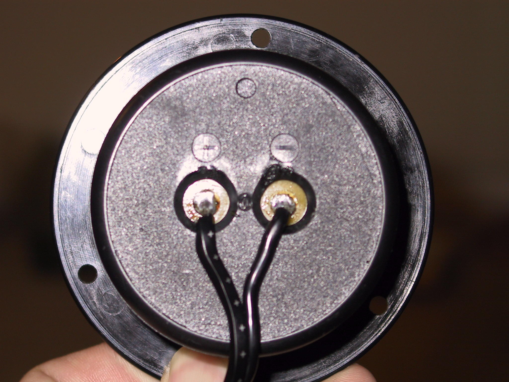 OWII back side with wires soldered.