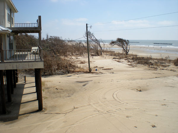 Sanctuary new beach front from yellow house deck.