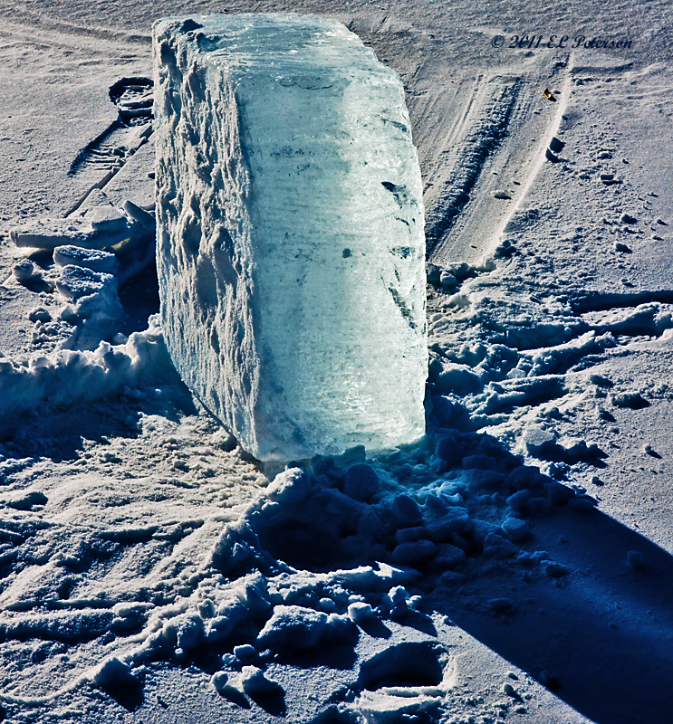 A big block of ice.