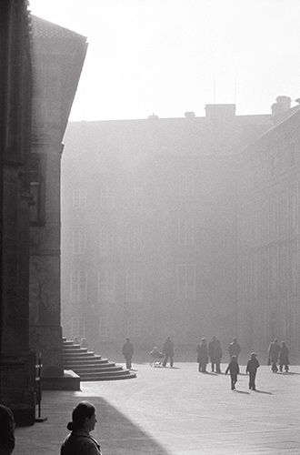 In front of St Vitus Cathedral Prague 1974.jpg