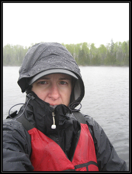 Self portrait in the cold rain <div class=cr>©  Liz Stanley</div>
