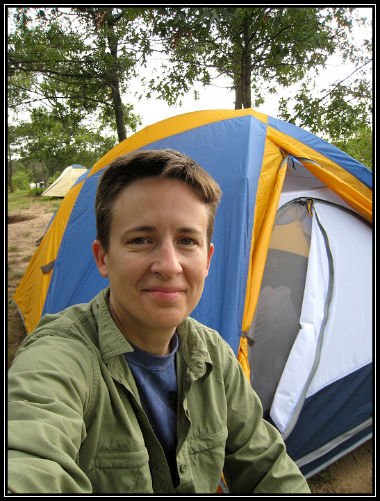 Liz camping at Petenwell County Park <div class=cr>©  Liz Stanley</div>