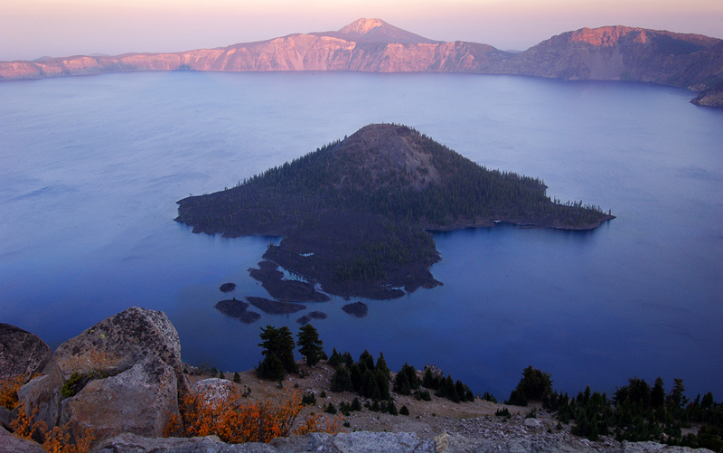 Wizard Island and Mount Scott from The Watchman