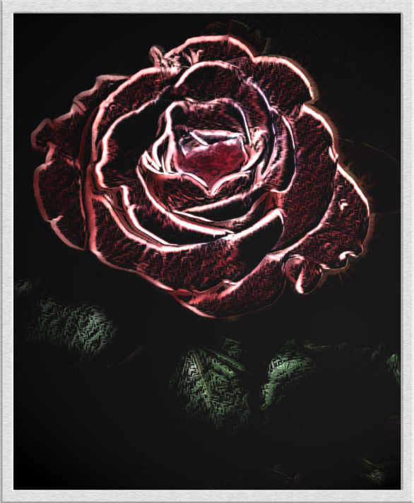 Red rose neon