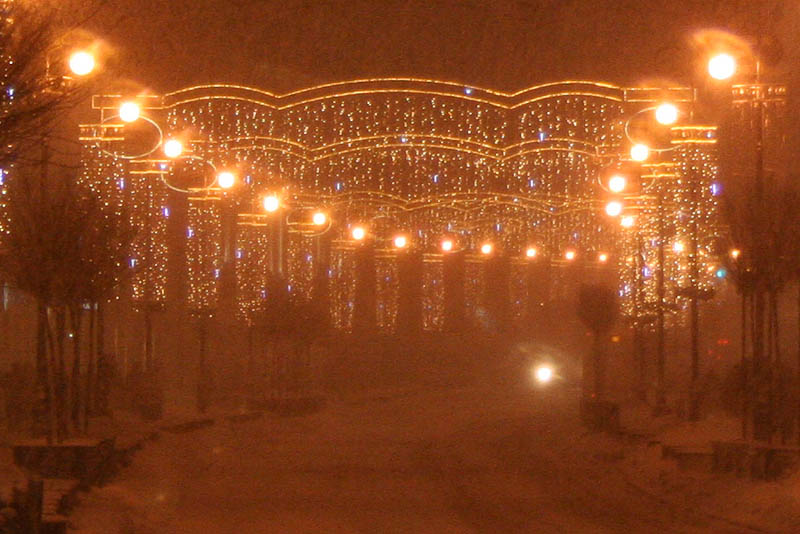 Krakowskie Przedmiescie in  snow