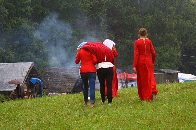 Escape from rain