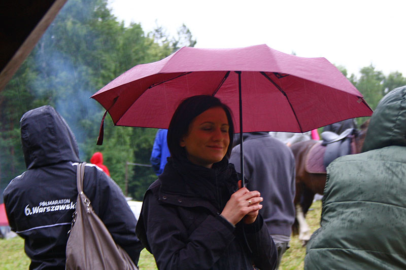 Portrait under umbrella