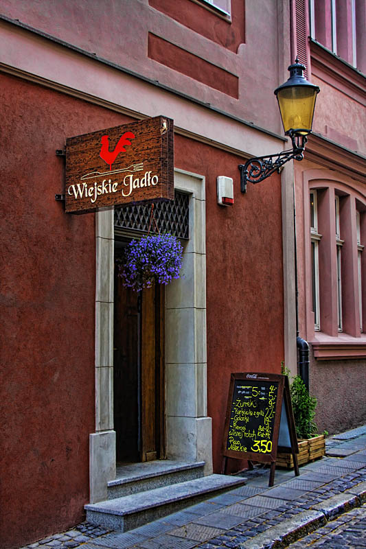 Entrance of restaurant