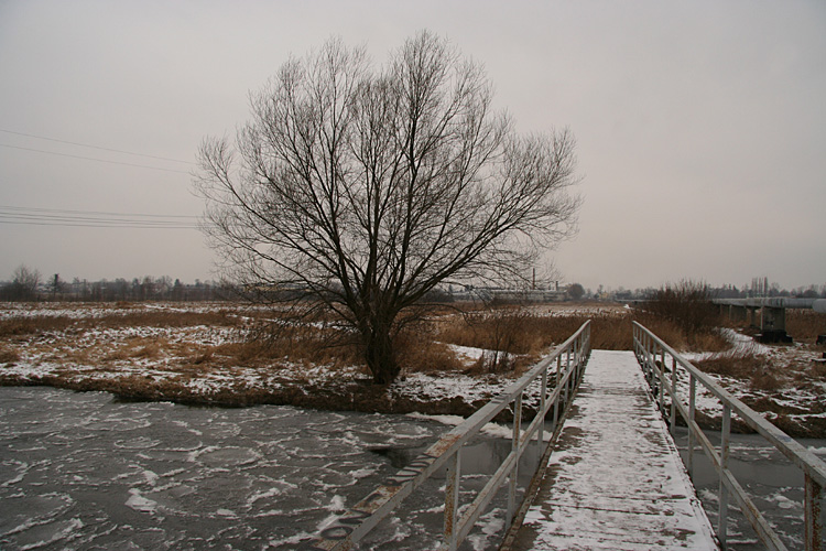 Little bridge on river