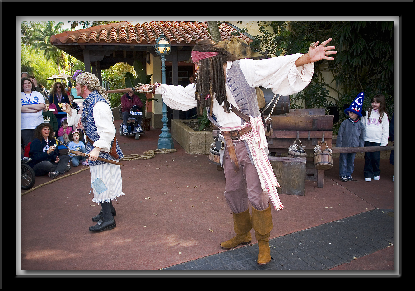 never turn your back on a pirate!