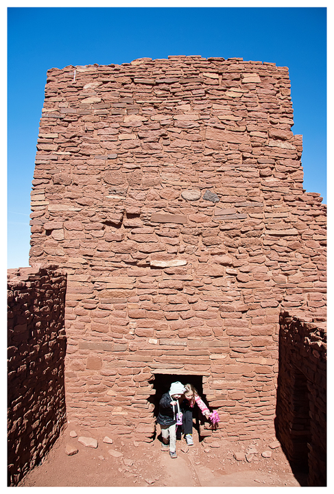 Norah explores the pueblo