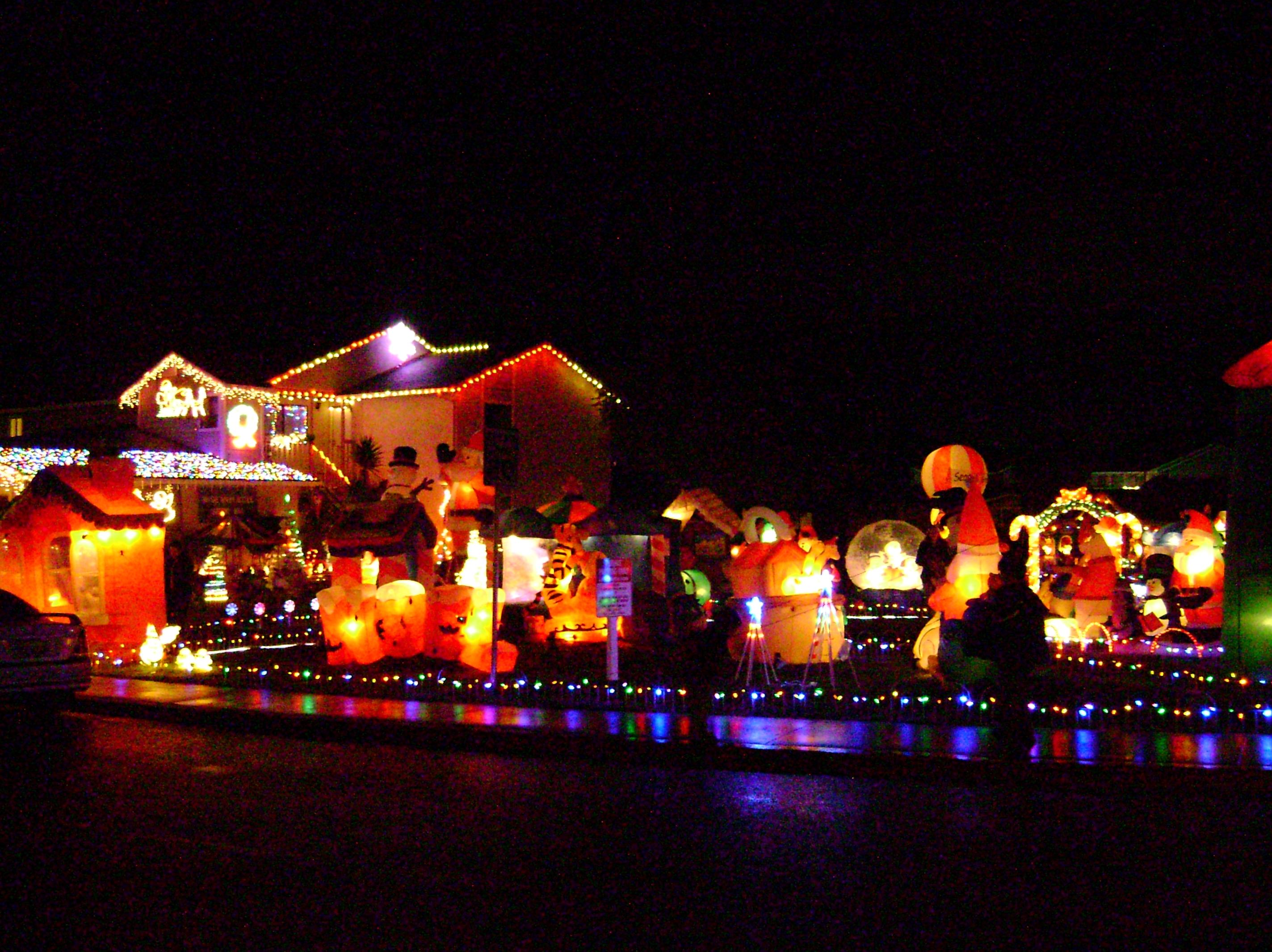 Christmas lights in Schoonover Park, Marina, CA