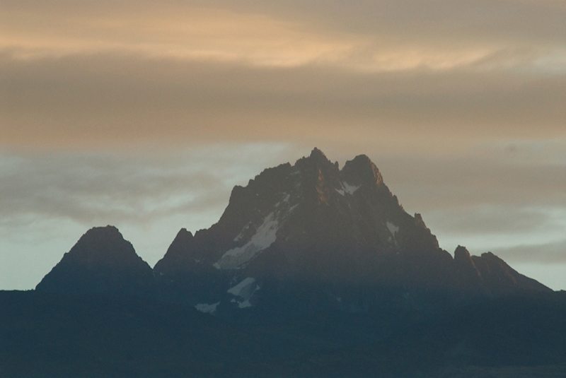 Mount Kenya before sunrise