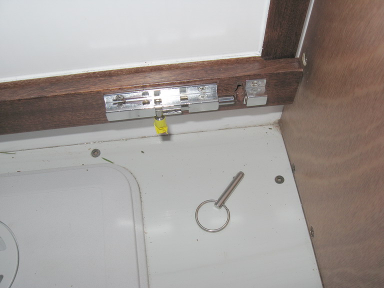 Door closed so holes line up.