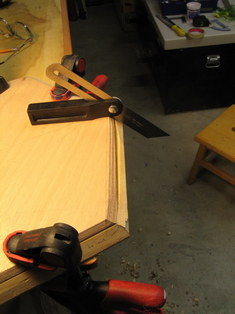 Top view.  Next shot shows the completed bevel in profile.