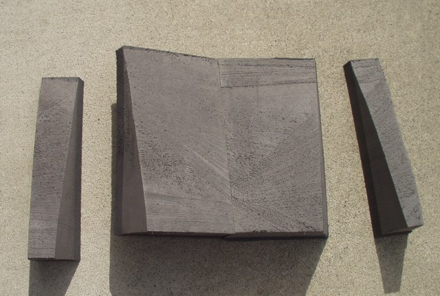 Cut pieces; center pair already glued with contact cement.