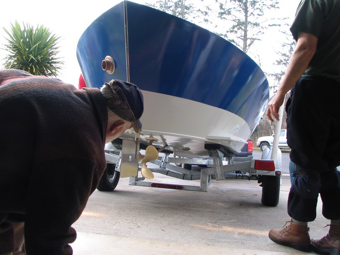 Prop and rudder clearance.