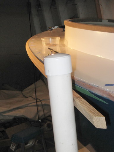 Another prop during dry fit; Starboard, stern piece.