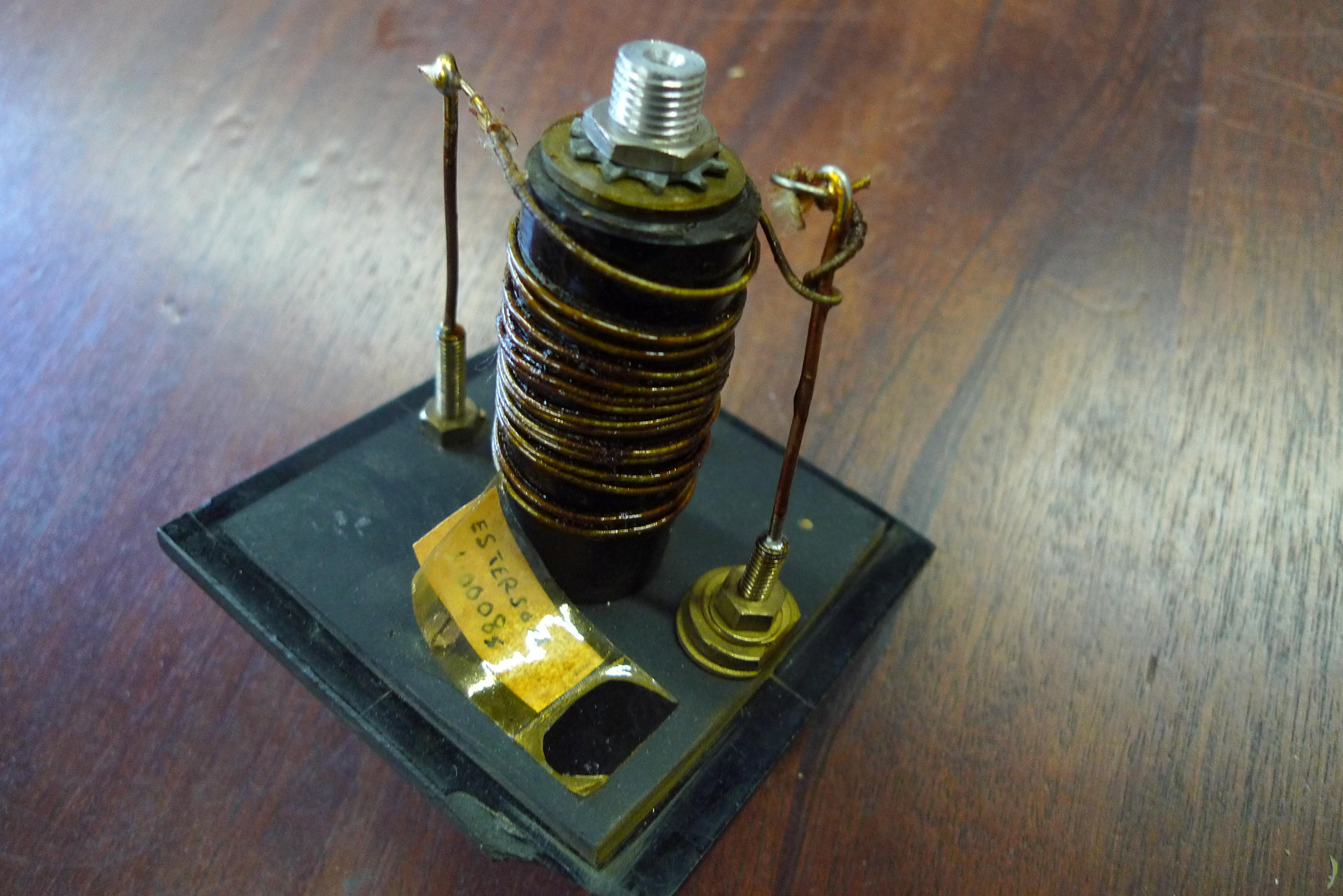 Vintage wire wound resistor.
